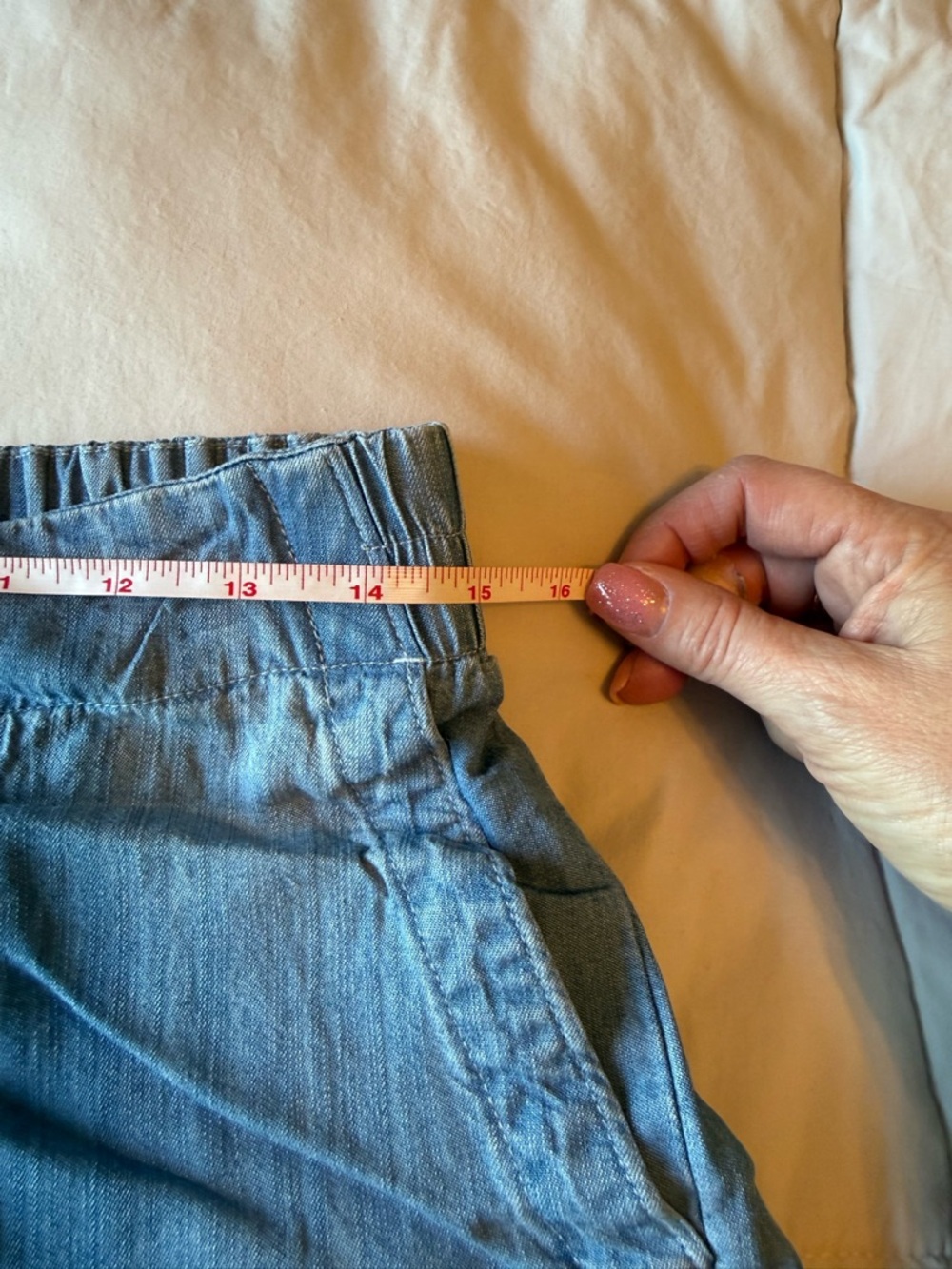 Tribal Light Wash Wide Leg Tencel Pants - Blue - Picture 5 of 8